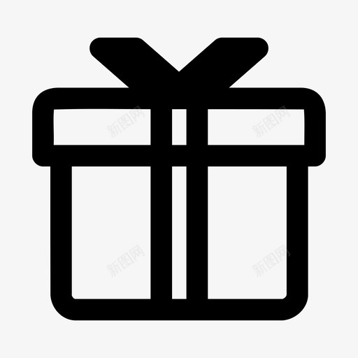 礼品蝴蝶结礼品盒图标svg_新图网 https://ixintu.com 包装礼品 包装纸 特价商品 礼品 礼品盒 蝴蝶结