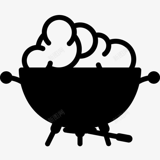 吸烟烤架烹饪烟熏图标svg_新图网 https://ixintu.com 吸烟烤架 烟熏 烹饪 美味烧烤烧烤雕文 蒸汽
