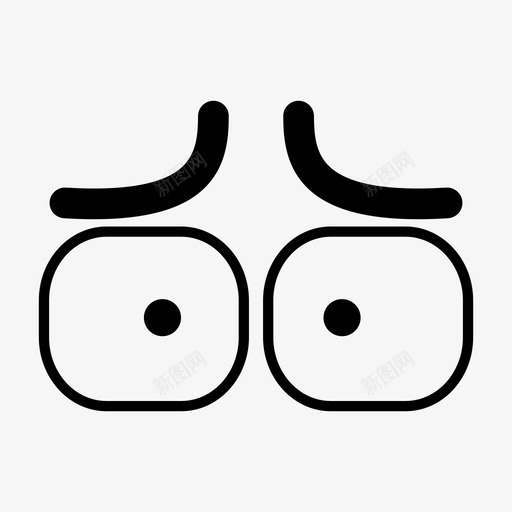眼睛表情脸图标svg_新图网 https://ixintu.com 害怕 眼睛 脸 表情 问题