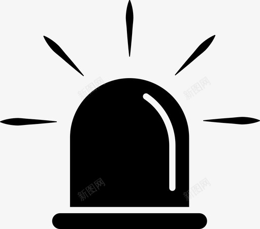 警报器灯图标svg_新图网 https://ixintu.com 灯 警报器