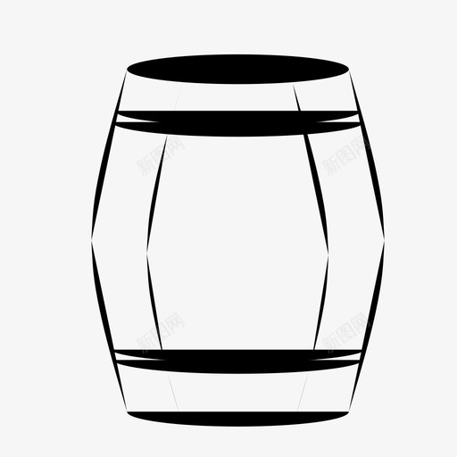 木桶酒桶酒庄图标svg_新图网 https://ixintu.com 木头 木桶 酒庄 酒桶