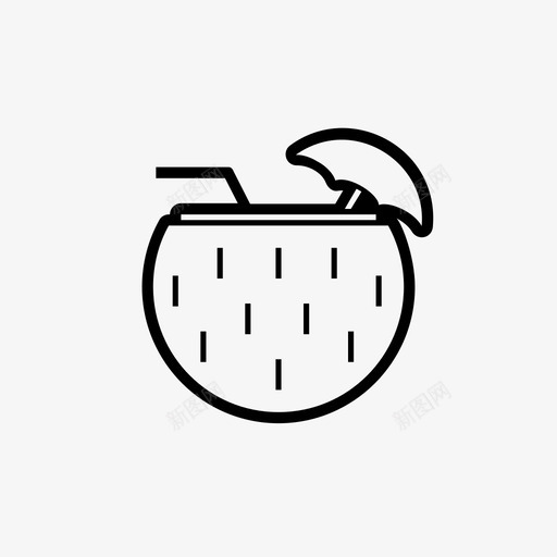 椰子饮料饮料热带饮料图标svg_新图网 https://ixintu.com 椰子饮料 热带饮料 饮料
