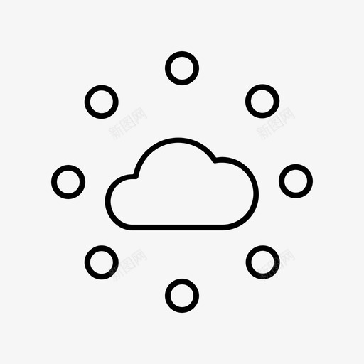 云数据网络图标svg_新图网 https://ixintu.com 云 存储 搜索引擎优化和网络 数据 服务 网络