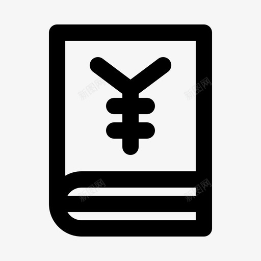 存折金融货币图标svg_新图网 https://ixintu.com 存折 杂项 货币 金融
