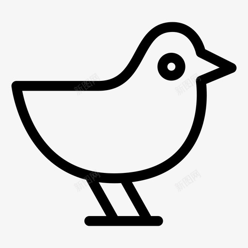 鸟动物鸡图标svg_新图网 https://ixintu.com 动物 春天 自然 鸟 鸡