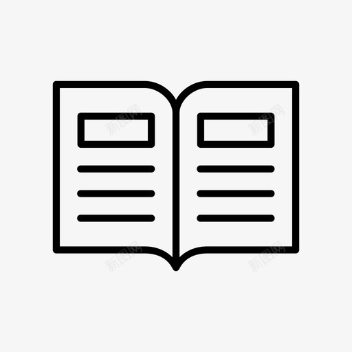 书籍打开文本图像打开书籍页面图标svg_新图网 https://ixintu.com 书籍打开文本图像 打开书籍 页面