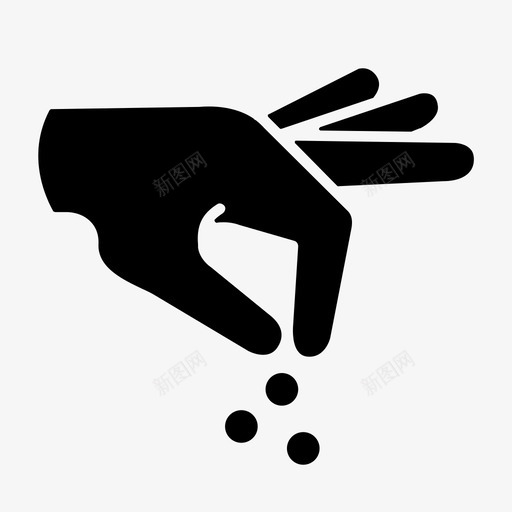 滴下栽培花园图标svg_新图网 https://ixintu.com 手 手固体风格 栽培 植物 滴下 种子 花园