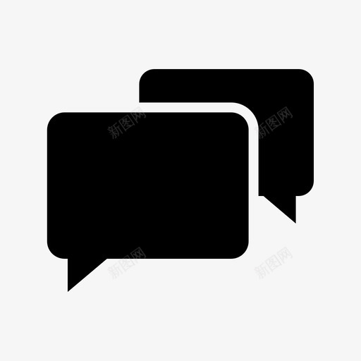 聊天收件箱信息图标svg_新图网 https://ixintu.com 信息 收件箱 网络和媒体 聊天