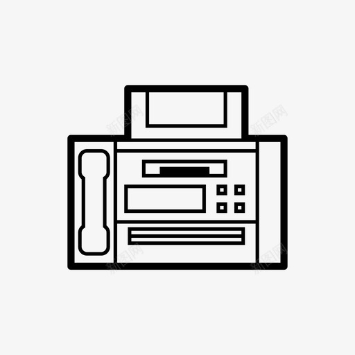 传真机电话电脑硬件线图标svg_新图网 https://ixintu.com 传真机 电脑硬件线 电话