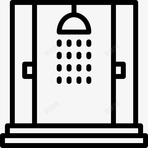 双淋浴间浴室卫生图标svg_新图网 https://ixintu.com 卫生 卫生间 双淋浴间 浴室 浴室物体轮廓