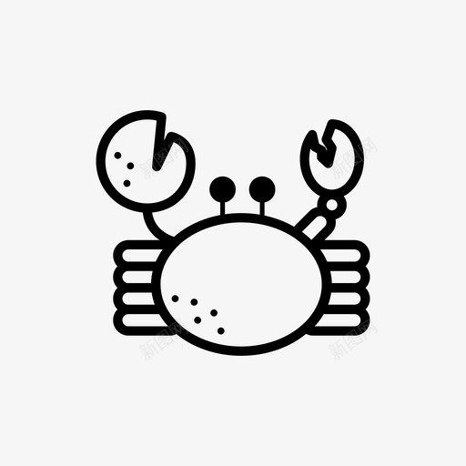 螃蟹动物食物图标svg_新图网 https://ixintu.com 动物 海鲜 螃蟹 食物 食物饮料