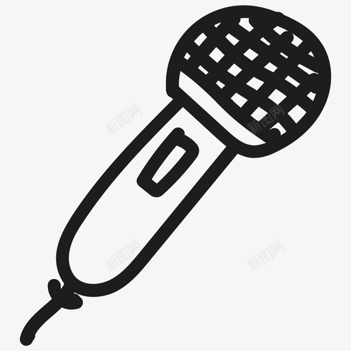 麦克风引导访谈图标svg_新图网 https://ixintu.com 引导 演示 演讲 访谈 说唱 麦克风