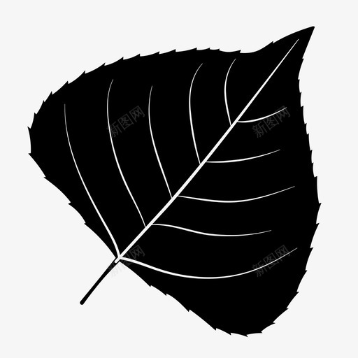 杨树叶景观树叶图标svg_新图网 https://ixintu.com 景观 杨树叶 树叶 简易树叶