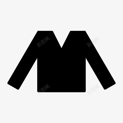 长袖衬衫衣服连衣裙图标svg_新图网 https://ixintu.com 时装 衣服 连衣裙 长袖衬衫
