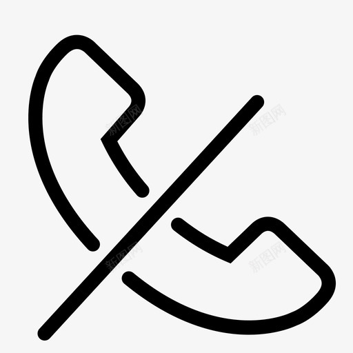 呼叫阻止关闭脱机图标svg_新图网 https://ixintu.com 关闭 呼叫阻止 脱机 通话