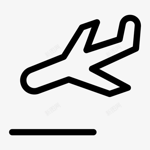 飞行飞机到达图标svg_新图网 https://ixintu.com 到达 旅行 飞机 飞行
