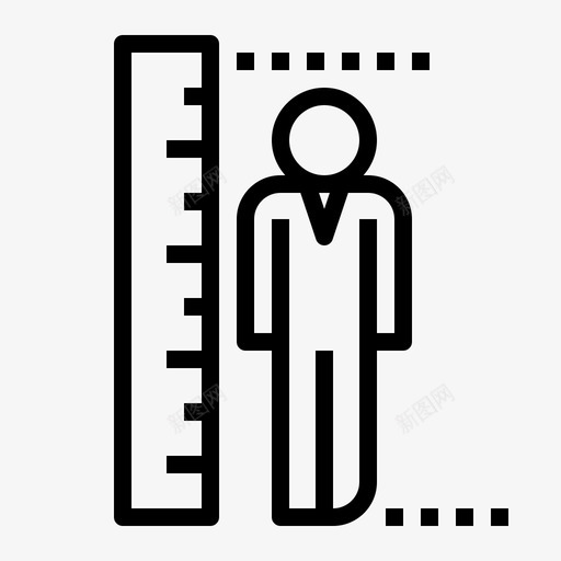 身高身材男人图标svg_新图网 https://ixintu.com 健康 男人 身材 身高