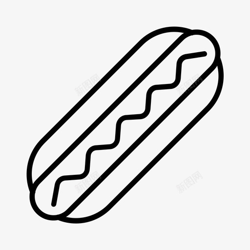 热狗面包食物图标svg_新图网 https://ixintu.com 沙司 热狗 肉 面包 食物 香肠