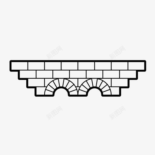 砖拱建筑砌砖图标svg_新图网 https://ixintu.com 建筑 石工 砌砖 砖拱 砖过梁