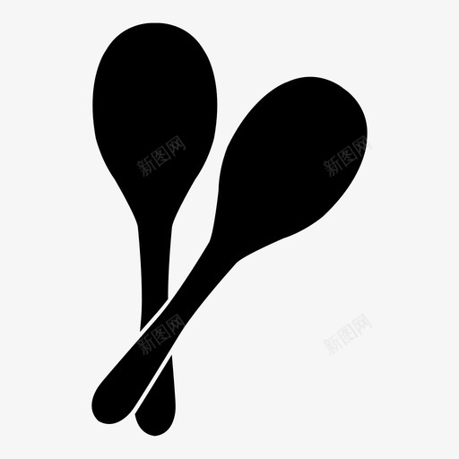 马拉卡斯乐器音乐图标svg_新图网 https://ixintu.com 乐器 勺子 音乐 马拉卡斯