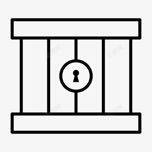 嫌疑犯被关起来监狱图标svg_新图网 https://ixintu.com 嫌疑犯被关起来 监狱