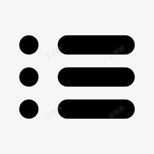 列表项目符号列表列表视图图标svg_新图网 https://ixintu.com 列表 列表视图 圆角边 项目符号列表