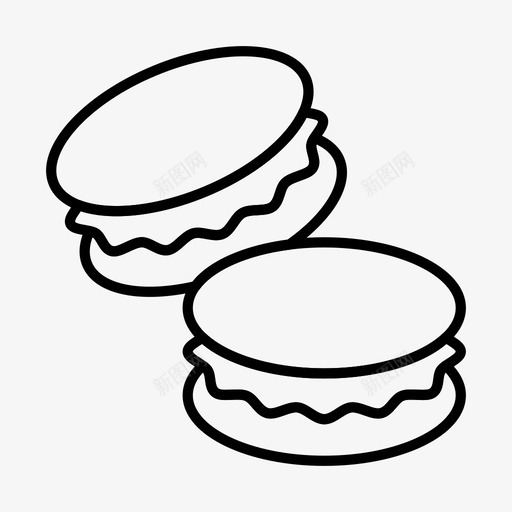 马卡龙甜点食物图标svg_新图网 https://ixintu.com 甜品 甜点 简单 食品饮料 食物 马卡龙