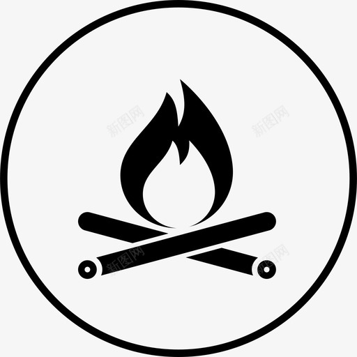 野营森林野生动物图标svg_新图网 https://ixintu.com 森林 野生动物 野营 野营和探险实线