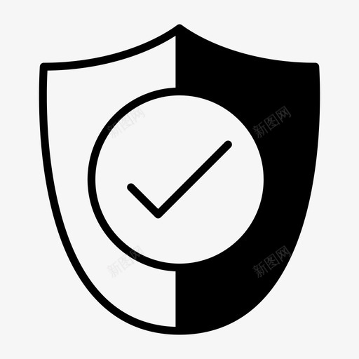 盾牌复选标记保护图标svg_新图网 https://ixintu.com 保护 商业金融卷2 复选标记 安保 安全 盾牌