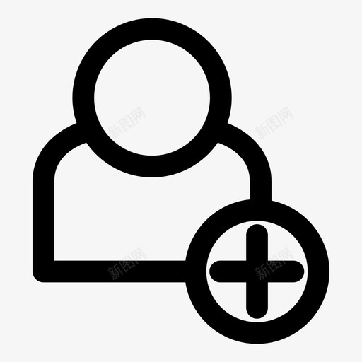 新用户添加头像图标svg_新图网 https://ixintu.com 人物 头像 新用户 添加