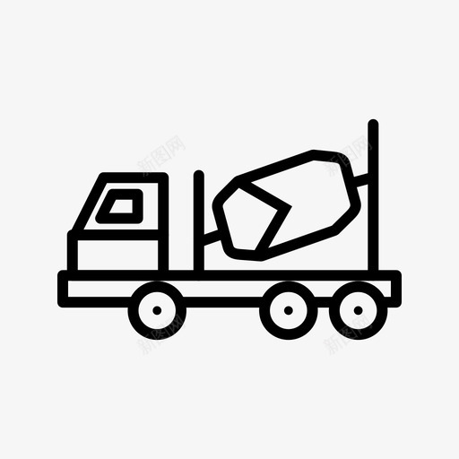 混凝土搅拌车水泥车建筑图标svg_新图网 https://ixintu.com 建筑 水泥车 混凝土搅拌车 运输 重型工程