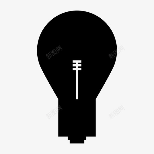 灯泡想法照明图标svg_新图网 https://ixintu.com 想法 灯泡 照明 装置
