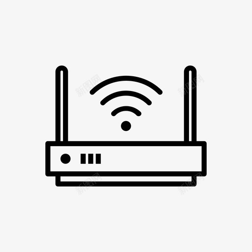 无线路由器调制解调器信号图标svg_新图网 https://ixintu.com 信号 无线路由器 计算机硬件线路 调制解调器