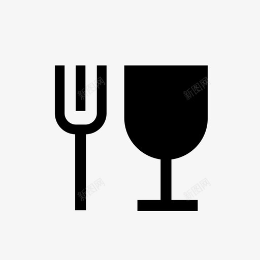 餐厅晚餐叉子图标svg_新图网 https://ixintu.com 叉子 招牌导航立体风格 晚餐 玻璃杯 酒杯 餐厅