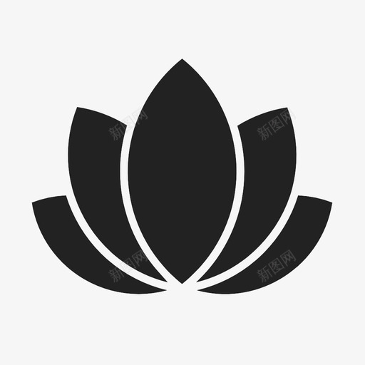 莲花花植物图标svg_新图网 https://ixintu.com 植物 浪漫 花 莲花
