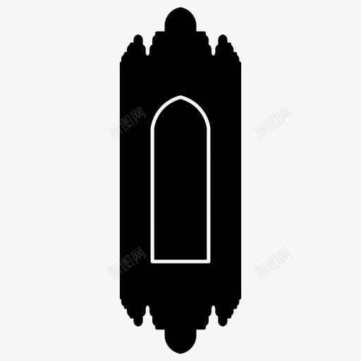 阿拉伯花纹伊斯兰清真寺图标svg_新图网 https://ixintu.com 伊斯兰 图案 斋月 清真寺 窗户 阿拉伯花纹