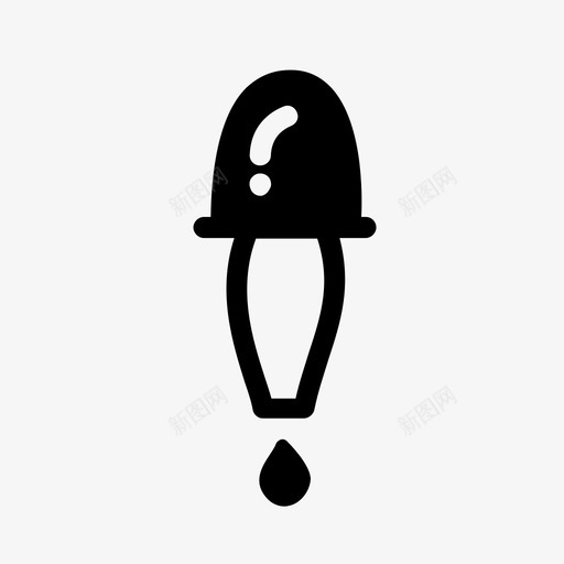 滴管滴剂眼睛图标svg_新图网 https://ixintu.com 内脏科学固体风格 医疗 吸管 滴剂 滴管 眼睛