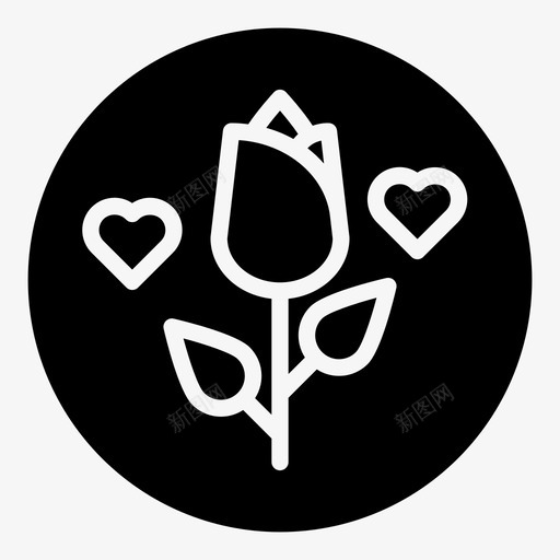 花礼物爱图标svg_新图网 https://ixintu.com 爱 玫瑰 礼物 花 花pt2
