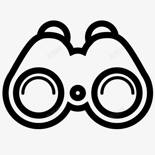 双筒望远镜特写查找图标svg_新图网 https://ixintu.com 双筒望远镜 搜索 查找 特写 缩放
