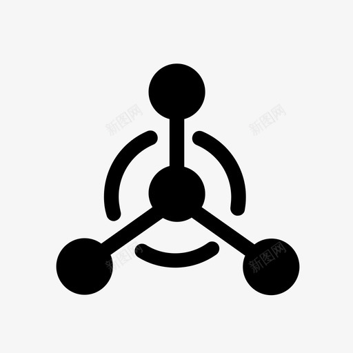 分子原子科学图标svg_新图网 https://ixintu.com 内脏科学固体风格 分子 原子 技术 科学 结构