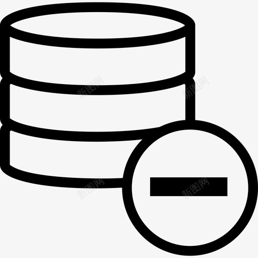 数据库删除删除禁止图标svg_新图网 https://ixintu.com 删除 存储 数据库删除 服务器 禁止 网络线路
