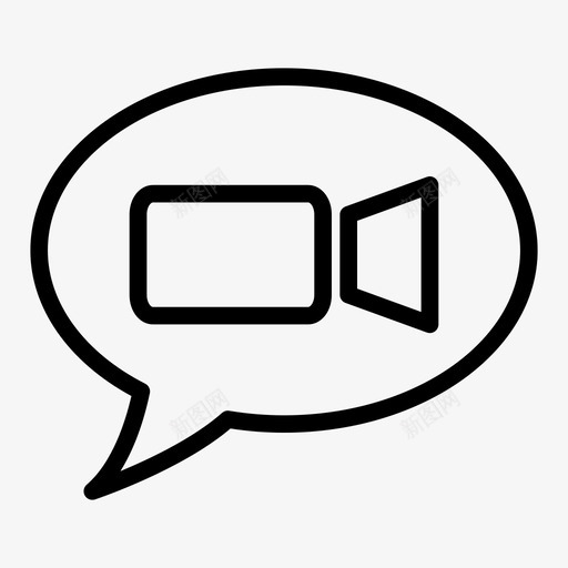 视频聊天摄像头信息图标svg_新图网 https://ixintu.com 信息 信息框 声音 摄像头 视频聊天