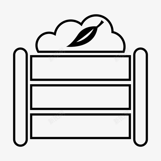 堆肥垃圾箱农场图标svg_新图网 https://ixintu.com 农具 农场 垃圾箱 堆肥 自然 花园