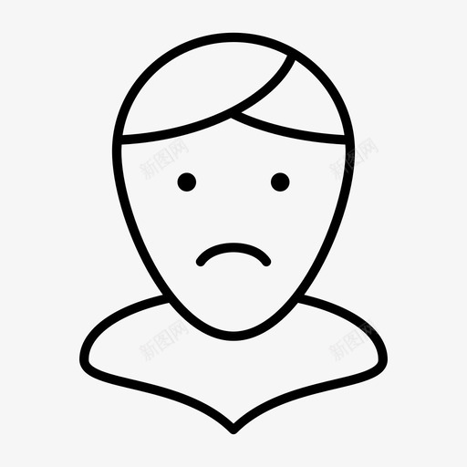 悲伤孩子脸图标svg_新图网 https://ixintu.com 孩子 悲伤 悲伤的情绪 脸