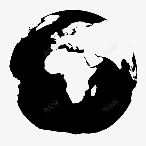 非洲地球地图图标svg_新图网 https://ixintu.com 世界 地图 地球 星球 非洲