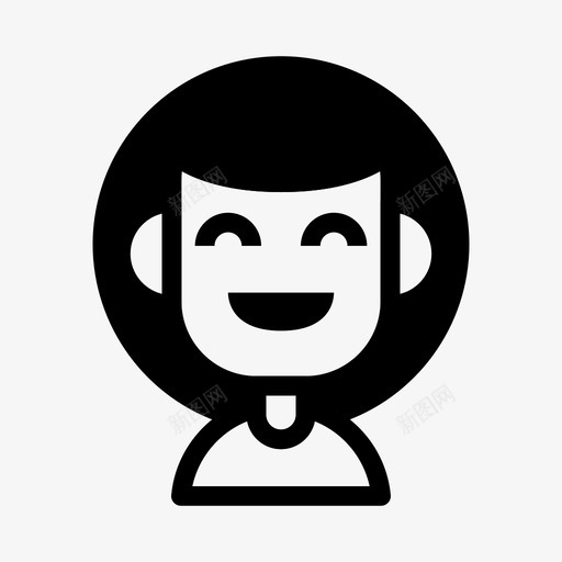 非洲阿凡达角色图标svg_新图网 https://ixintu.com 人 笑 角色 阿凡达 非洲