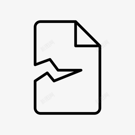 破文件文件纸图标svg_新图网 https://ixintu.com 文件 破文件 纸