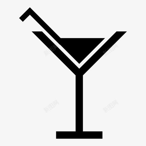 鸡尾酒酒精饮料图标svg_新图网 https://ixintu.com 酒精 饮料 马提尼 鸡尾酒