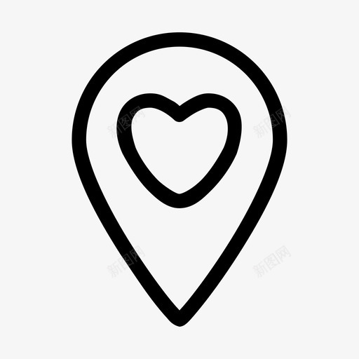 gps心脏地图针图标svg_新图网 https://ixintu.com gps 地图针 心脏 点
