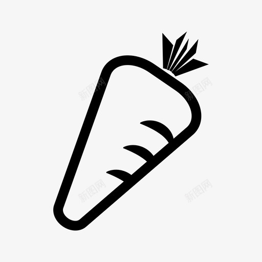 胡萝卜食物根图标svg_新图网 https://ixintu.com 根 胡萝卜 蔬菜 食物
